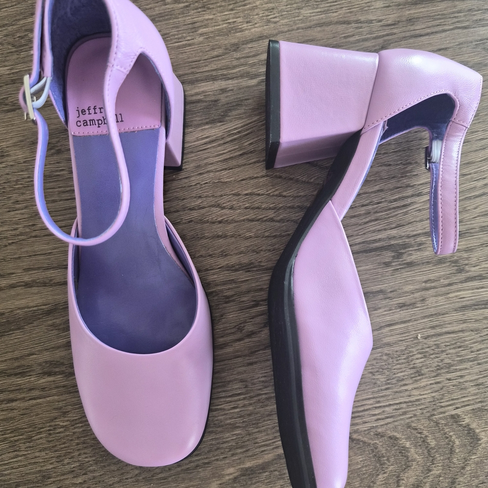 Jeffrey Campbell Purple Block Heel Shoes - Picture 4 of 6